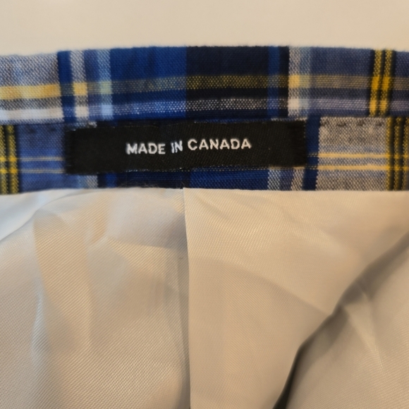 O'Connells Authentic Cotton Madras Plaid Gingham Sport Coat Blazer Mens 40R - Picture 13 of 14